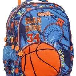 Συμφωνίες Σχολικά Κατάστημα 36 Τσάντα Δημοτικού Τρόλευ Must Basketball Slam Dunk (000579981)