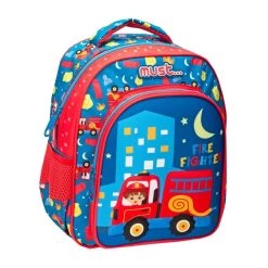 Τσάντα Νηπιαγωγείου Must 27X10X31 2 Θήκες 3D Soft Fire Fighter (000584505)