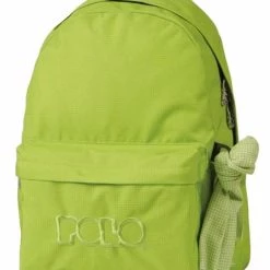 Σχολικος Σακος Polo Με Μαντηλι Σε Λαχανι Χρωμα (2016) (9-01-135-86)